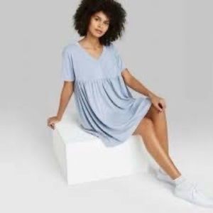 WILD FABLE BLUE BABY DOLL DRESS SIZE MEDIUM